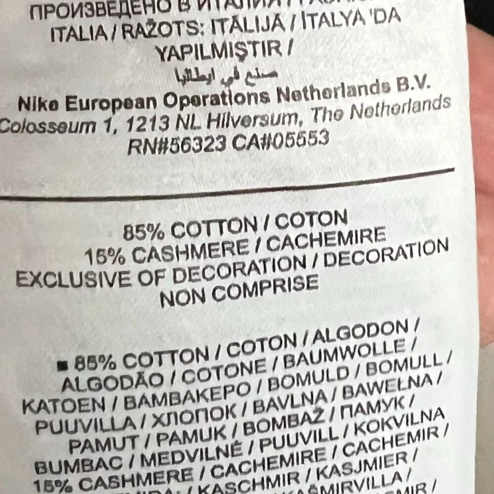 Nike Every Stitch Considered ESC Knit Crewneck Sweater Italy Size SP